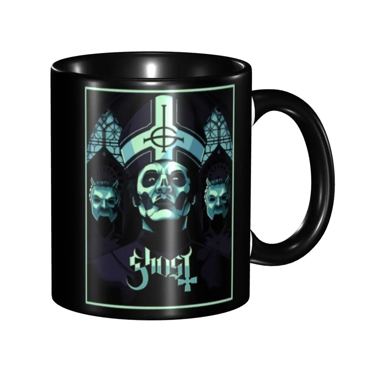 Heavy Metal Rock Band Horror Ghost Coffee Mug DIY Customized Ceramic Mug Cup Creative Present