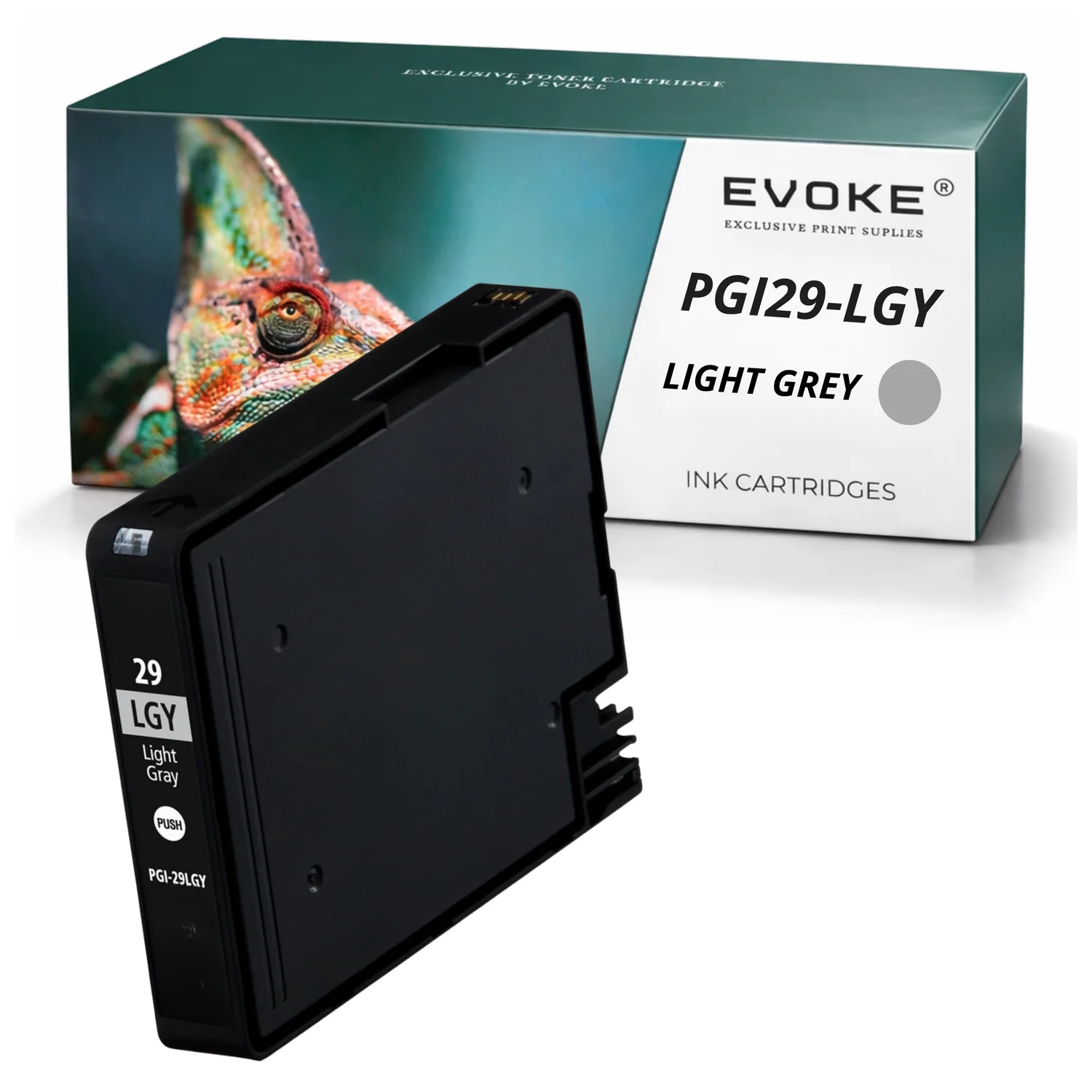 Evoke Compatibele Inkt voor Canon Pgi-29 Pgi29 4872B001 Lichtgrijs Pixma Pro-1