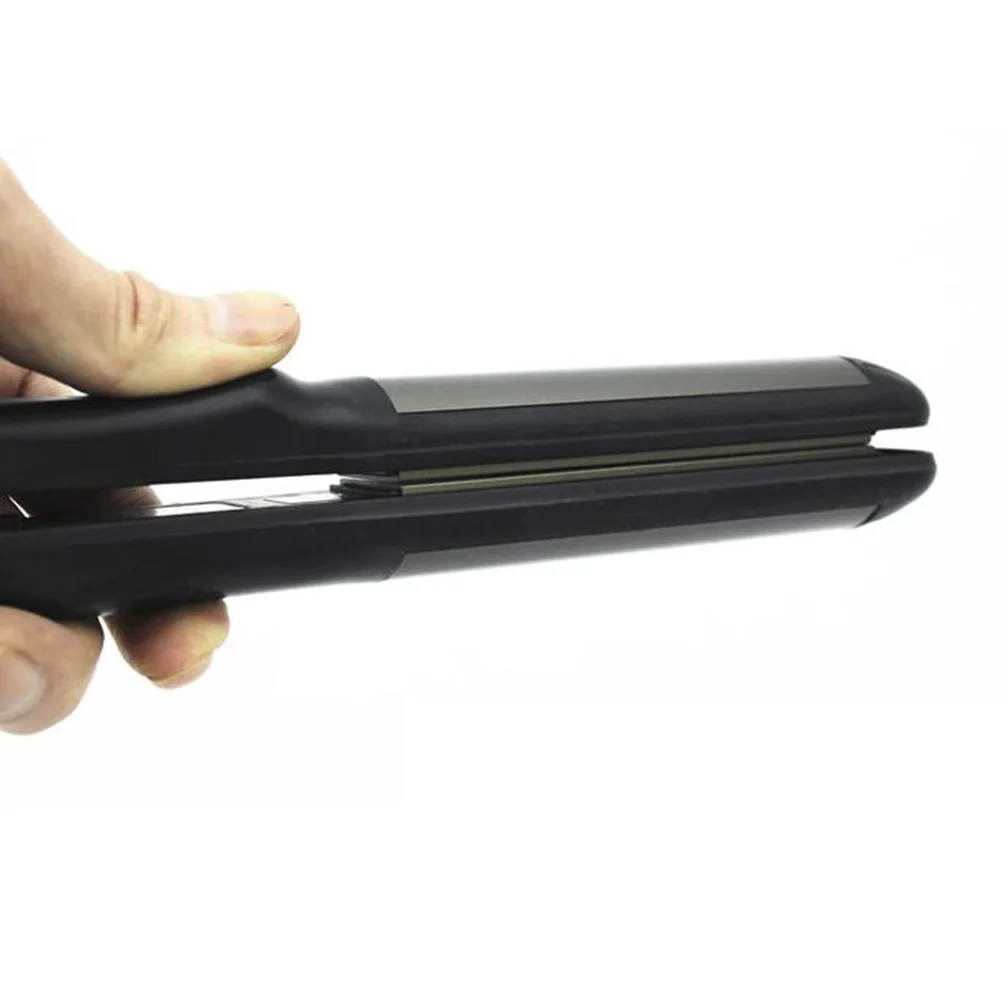 

1pc Electric Hair Straightener Black Portable Dual-Use Flat Iron Fast Heating Steam Straightener For Home Salon Curling Iron