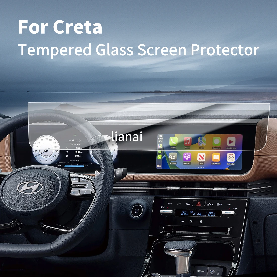 Screen Protector for 26 Hyundai Creta  Tempered Glass GPS Video Navigator Car Stickers Fingerprint-resistant Stickers supplies