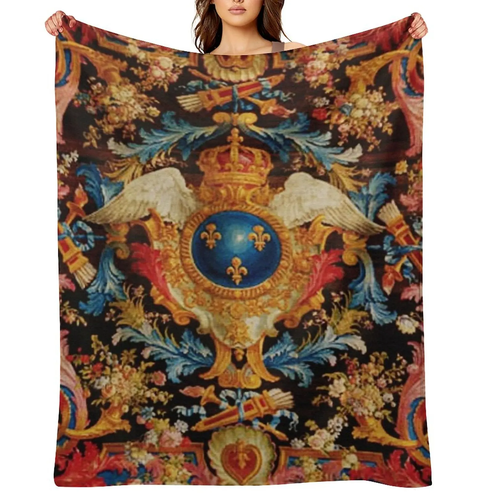 

Louis XV Savonnerie French Carpet Print Throw Blanket warm winter Decorative Throw Bed covers Summer Blankets