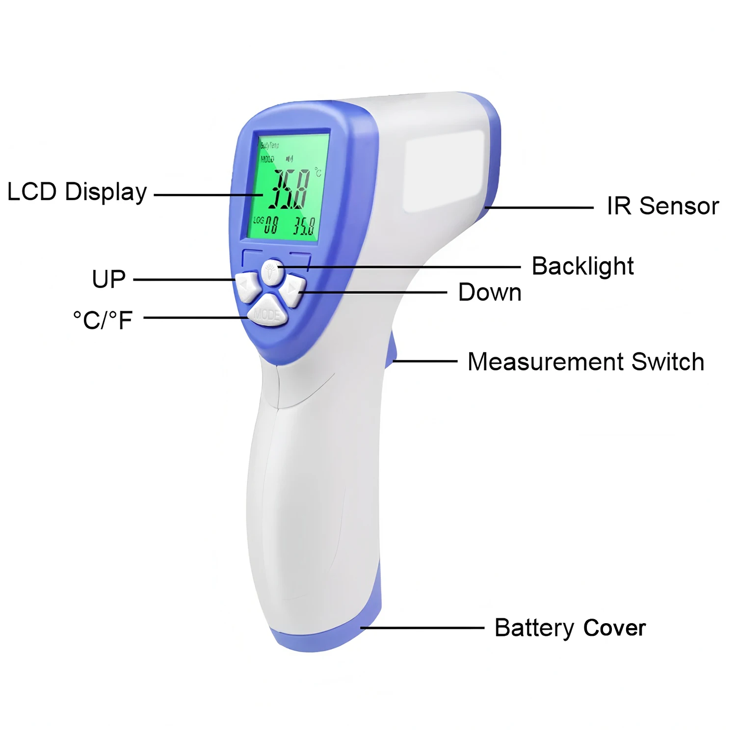 

Medical Fever Infrared Thermometer Digital Non-contact Laser Termometro Body Baby Adult Forehead Temperature Measure Termometre