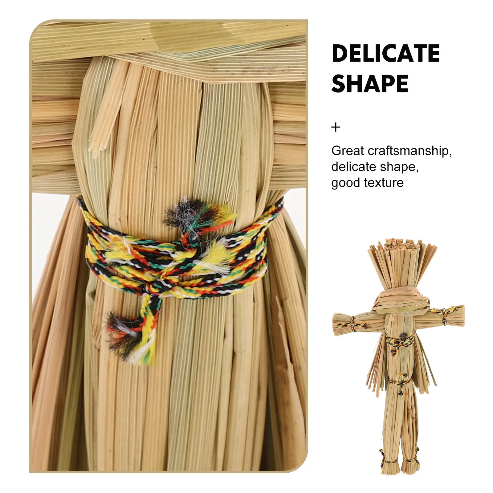 Halloween Scarecrow Straw Craft: Handmade Rustic Fall Decor for Spooky Party Outdoor Garden Display - Festival