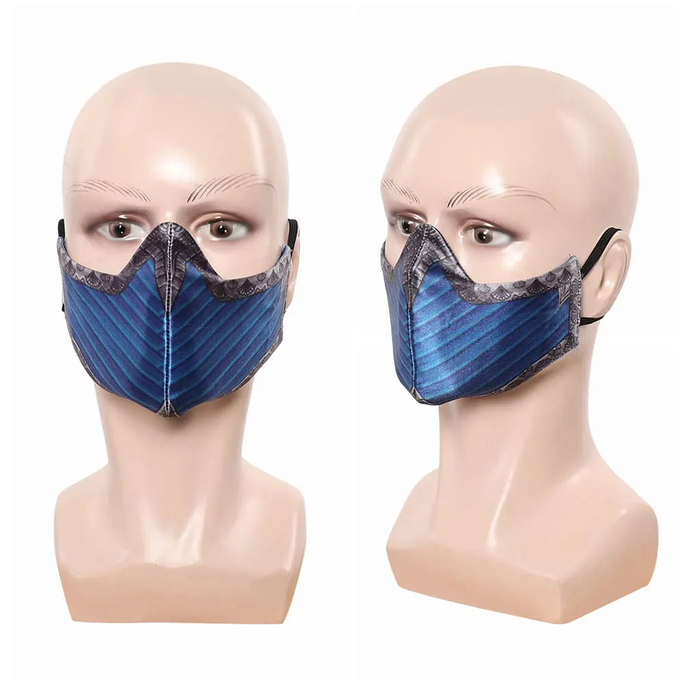 Mortal Kombat 2 Kitana máscara azul casco mascarada diadema trajes de Halloween traje de fiesta accesorios de ropa de fantasía