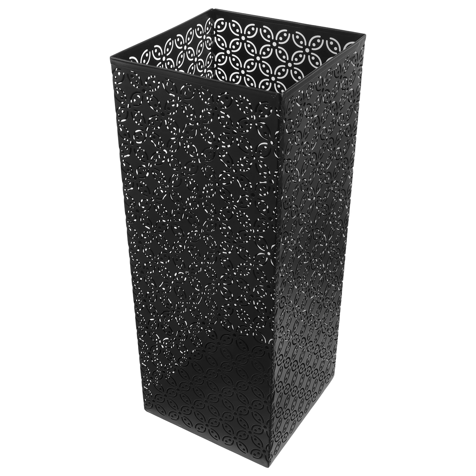 

Large Capacity Metal Umbrella Stand Rack Square Rainproof Umbrella Holder Bin For Entryway Home Decor Black Multifunctional