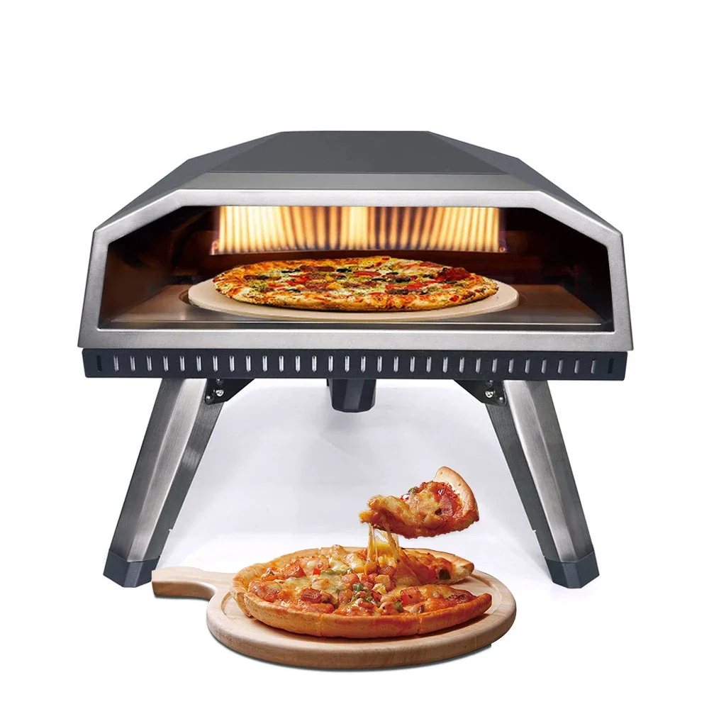 

Outdoor Pizza Oven Charcoal Woodfire Wood Fired Pizza Oven SUS430 Stainless Steel Table Top Stovetop