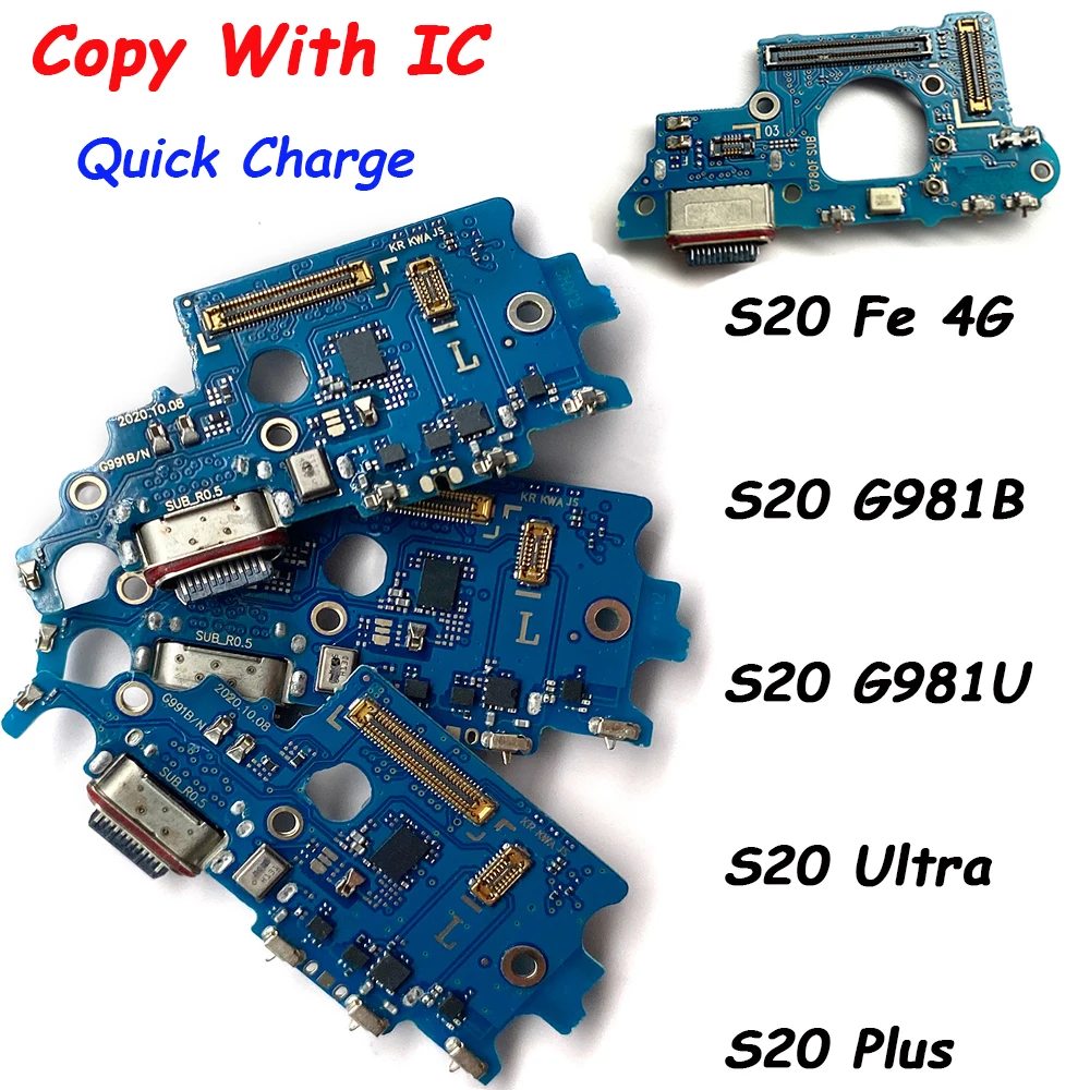 For Samsung S20 Fe 4G / S20 Plus Ultra S21 G981B G986B G988B G991B USB Charger Charging Port Dock Connector Board Flex Cable