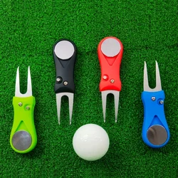 All-in-One Magnetic Golf Fork: Effortless Turf Repair & Durable Ball Markers - Perfect Accessory for Every Golfer