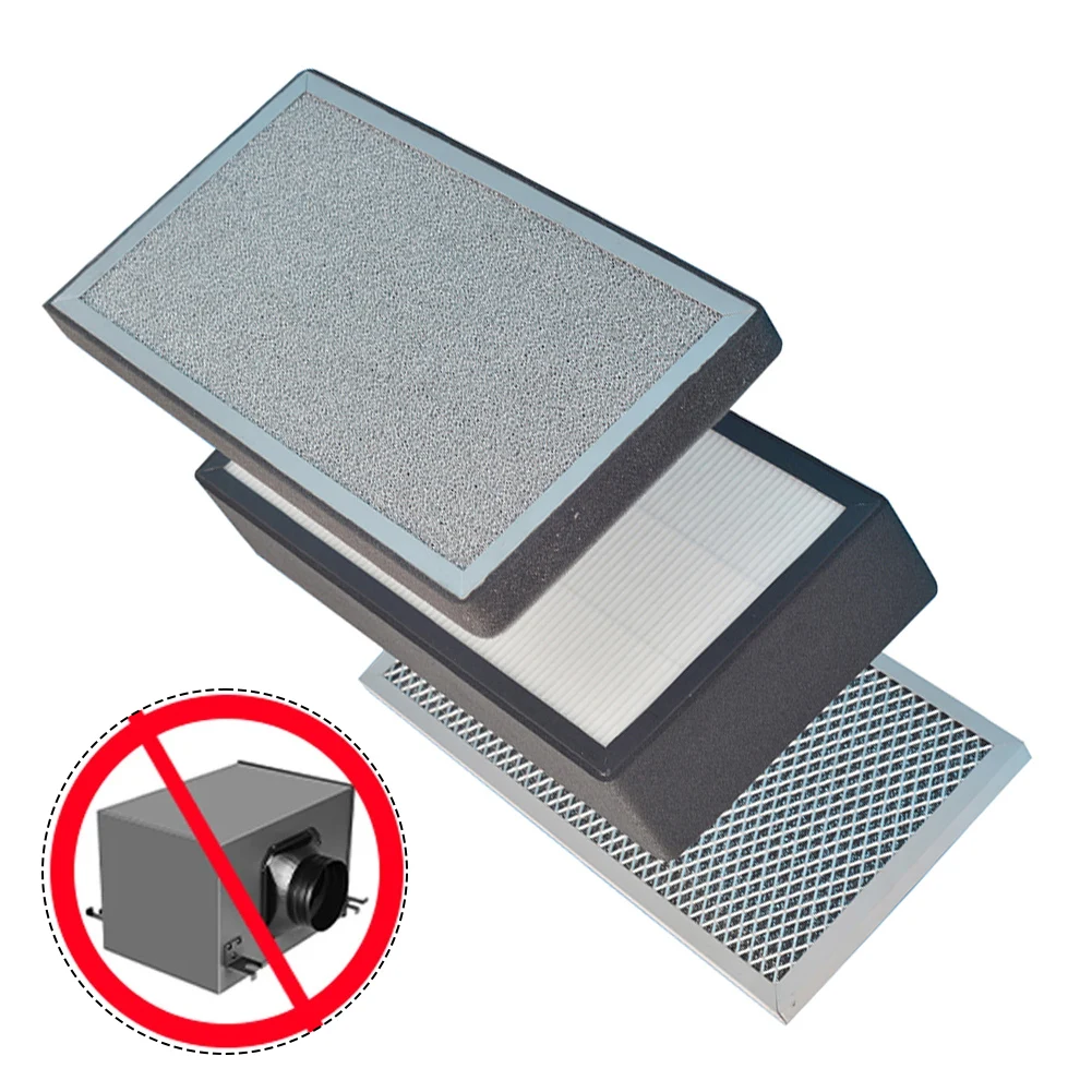 3-Layer Air Purification Filter With HEPA And Carbon For Ventilation Systems HVAC System Heating And Cooling Ventilation