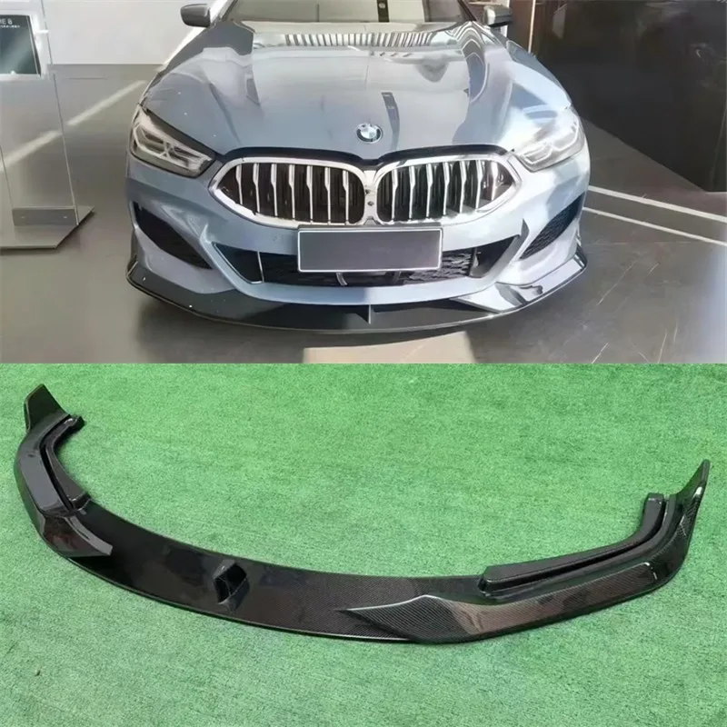 

For BMW 8 Series G14 G15 G16 2020-2024 Real Carbon Fiber Front Lip Front Bumper Lower Lip Under Spoiler Splitter Body Kit