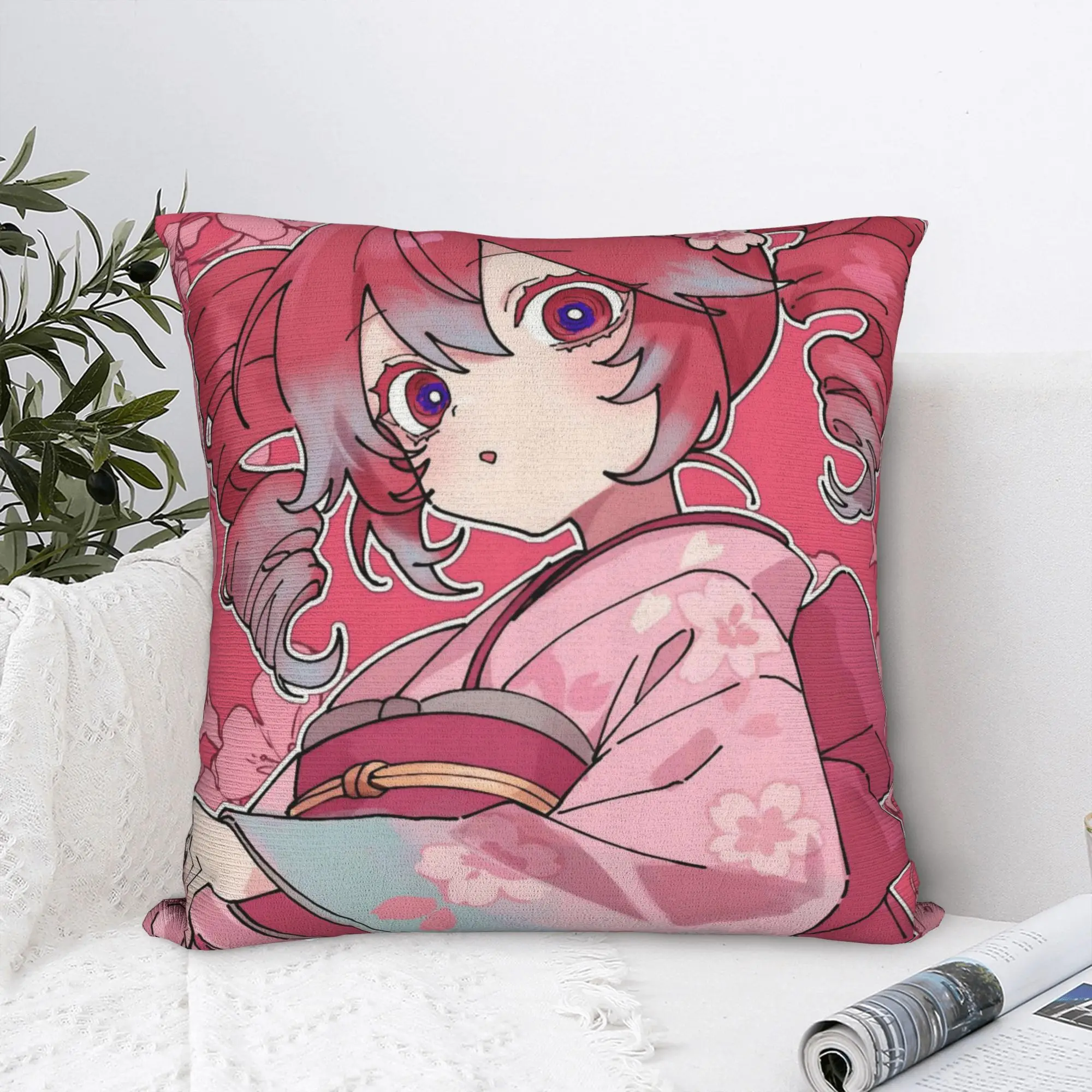 Kasanes Virtual Singer Tetoes Pillowcase Printed Polyester Cushion Cover Gift Cartoon Cute Throw Pillow Case Cover Drop Shipping