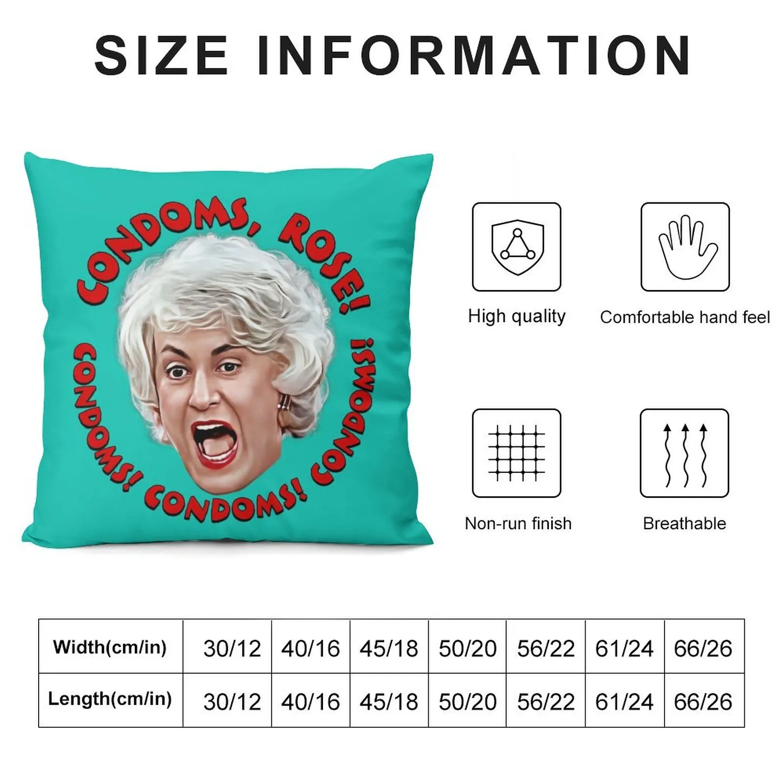 Golden Girls- Condoms, Rose! Throw Pillow pillow cover luxury Christmas Pillow Cases Cases