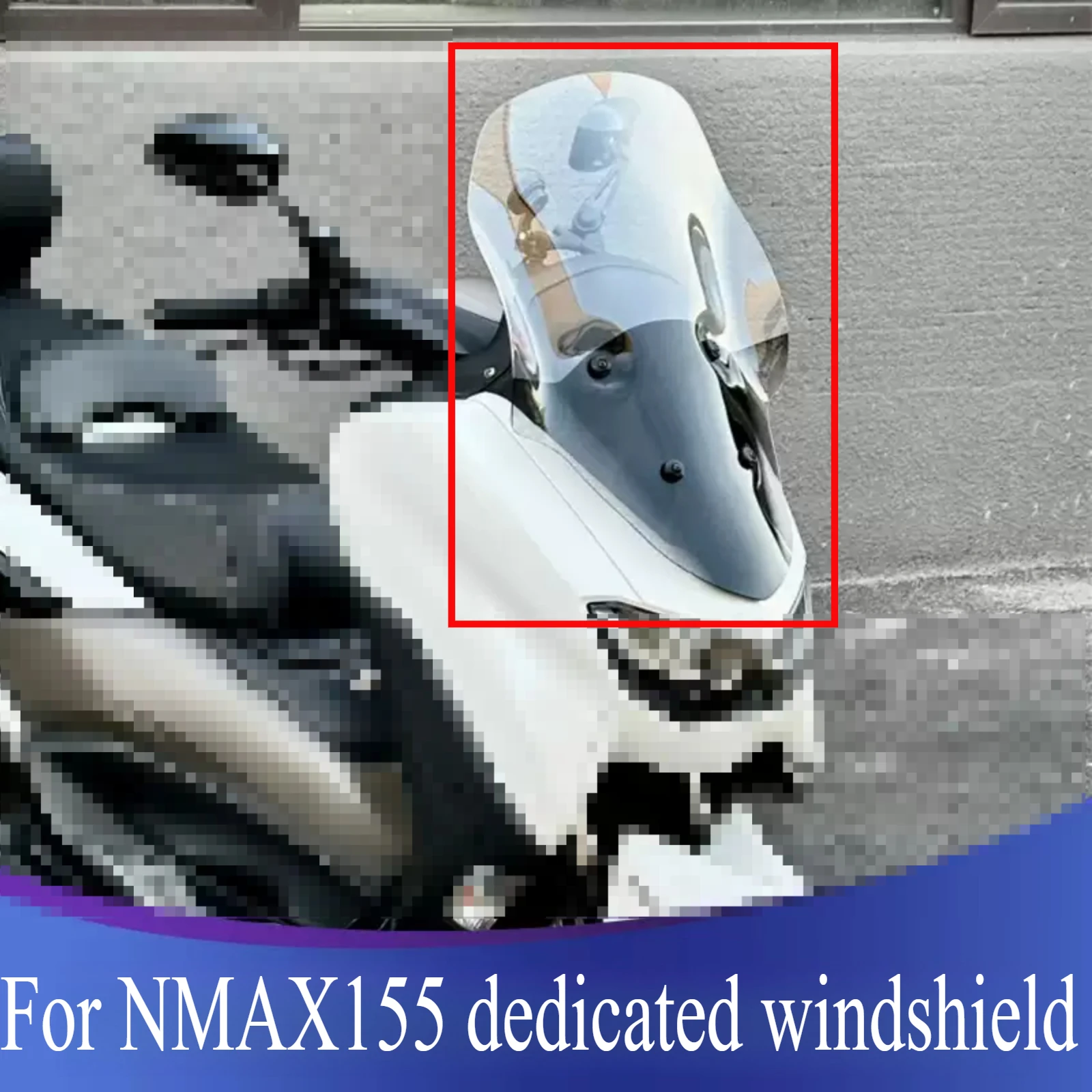 For Yamaha NMAX155 N-MAX155 2020-2024 Motorcycle Modified Windshield Wind Deflector Heightened Windshield Front Glass Parts