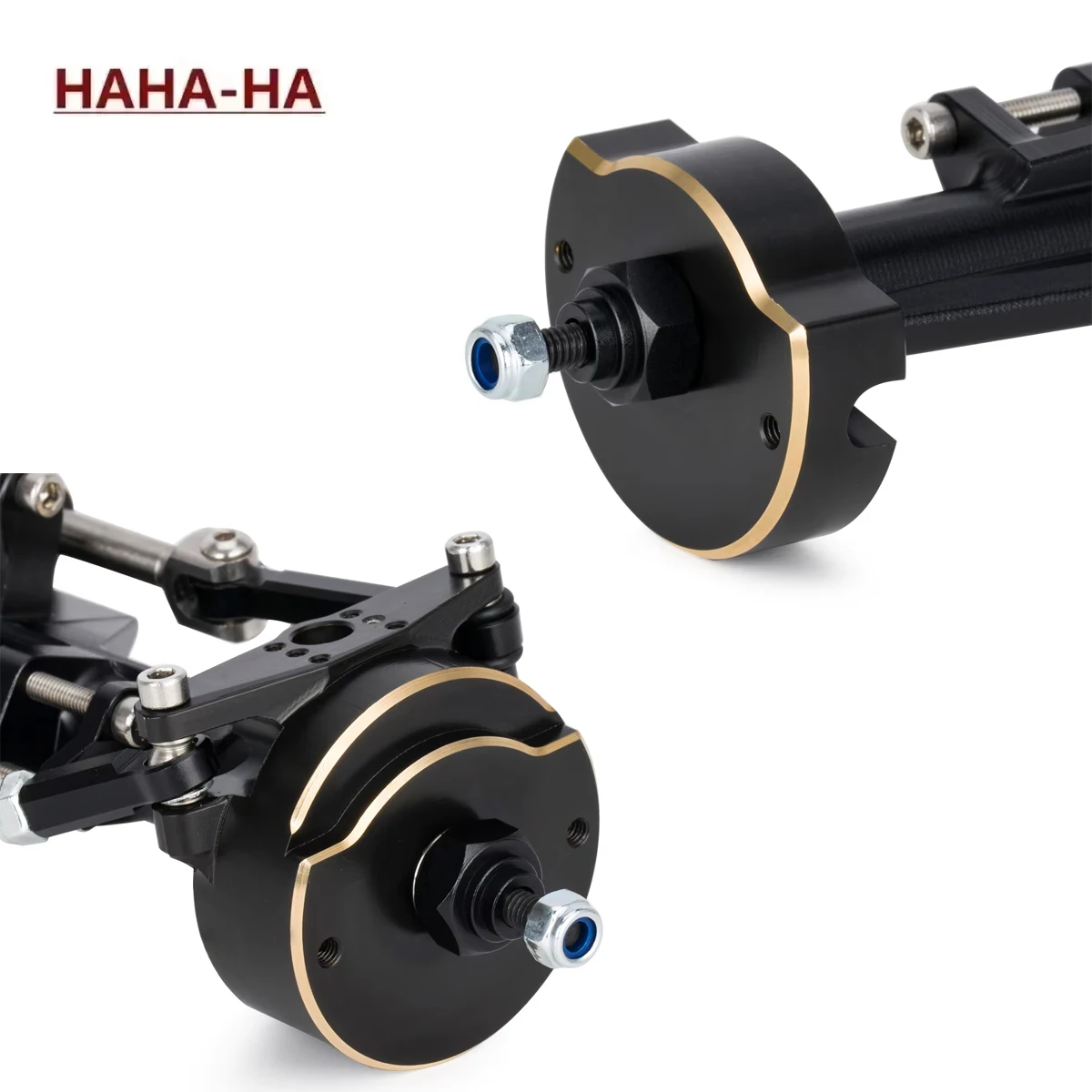 Schwarze Messinggewichte Froandt Lenkungsknöchel & Hinterachsrohrkappe für Vanquish H10 Optic zur Tieferlegung des Schwerpunkts