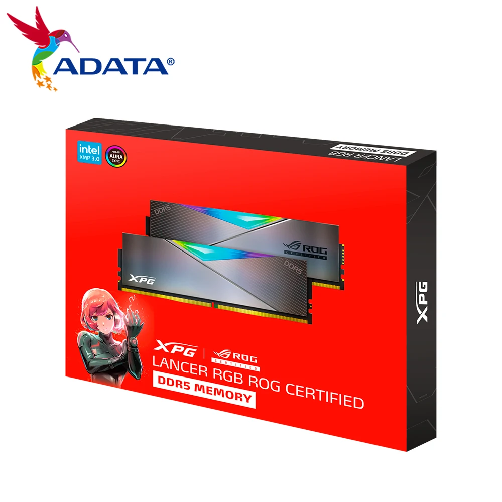 Original ADATA DDR5 Momery Ram Lancer RGB ROG Certified A-die XPG SDRAM 16GB 2PCS CL32 XMP 3.0 Ram 6600MT/s Memoria for Desktop