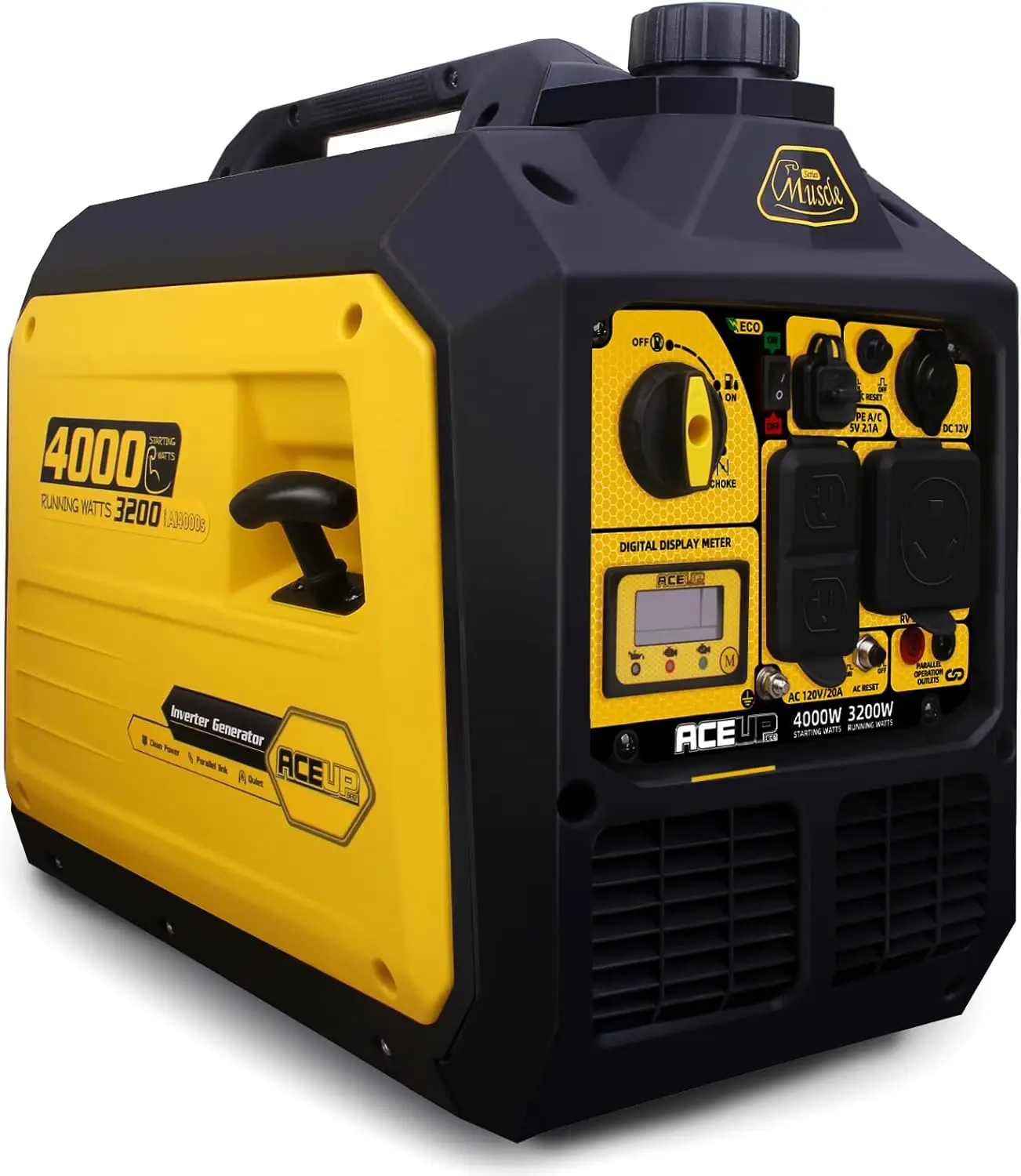 4000 Watt Portable Inverter Generator, Gas Powered Generator Quiet for Home, RV-Ready, EPA Compliant