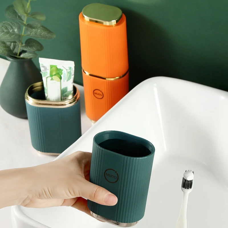 Toothbrush Toothpaste Storage Box Toothbrush Cup Holder Organizer Bathroom Accessory Outdoor Travel Toothbrush Case Dust-proof