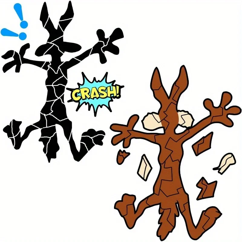 ملصقات سيارات كرتونية مضحكة ، غطاء مصد تلقائي ، زخرفة خدوش ، تصنعها بنفسك ، هيكل النافذة ، شارات فينيل الجذع ، 2 *