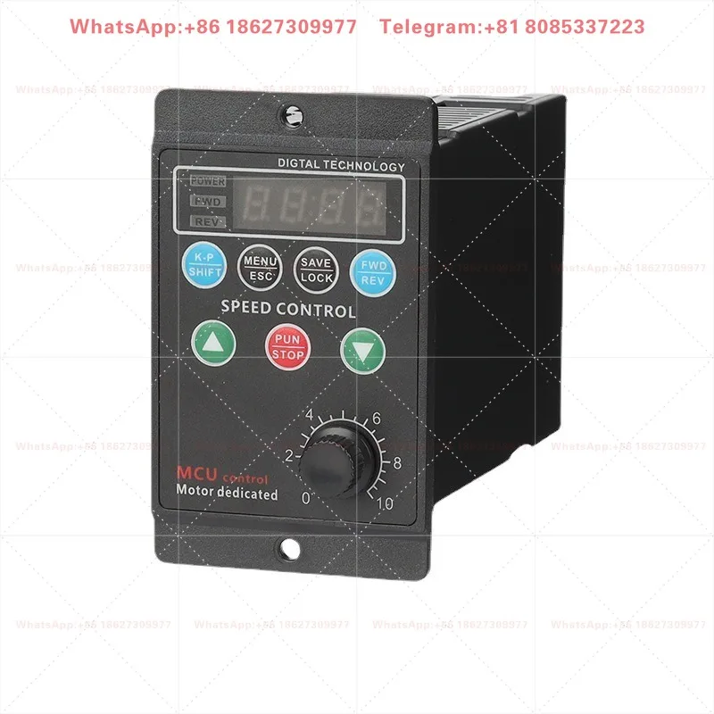 AC220 small simple three-phase motor vector frequency conversion precision speed control electronic controller T13 750W-12-H