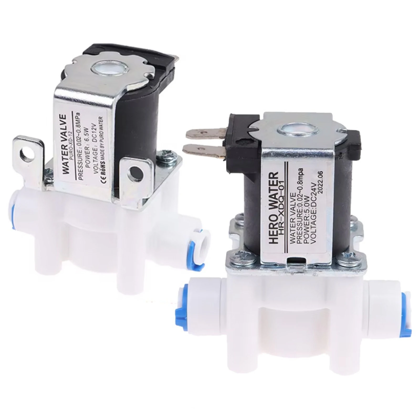 Quick Connect Water Valve Inline Solenoid 1/4 Inch Inlet Control for DIY Purification and Appliance Maintenance