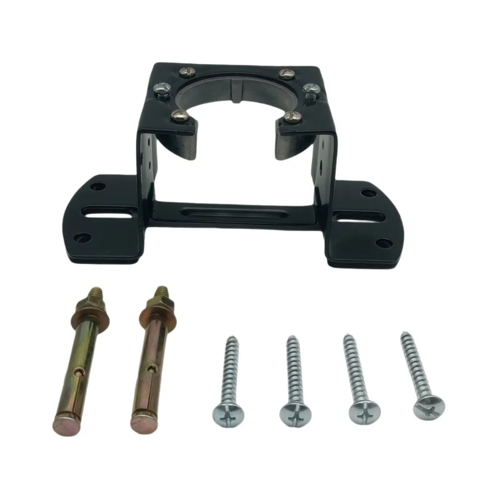 Black Steel Ceiling Fan Mounting Bracket Kit With Ball Bearing For Flat Low Slope Ceilings 4 Inch Box Stable Hanger Support