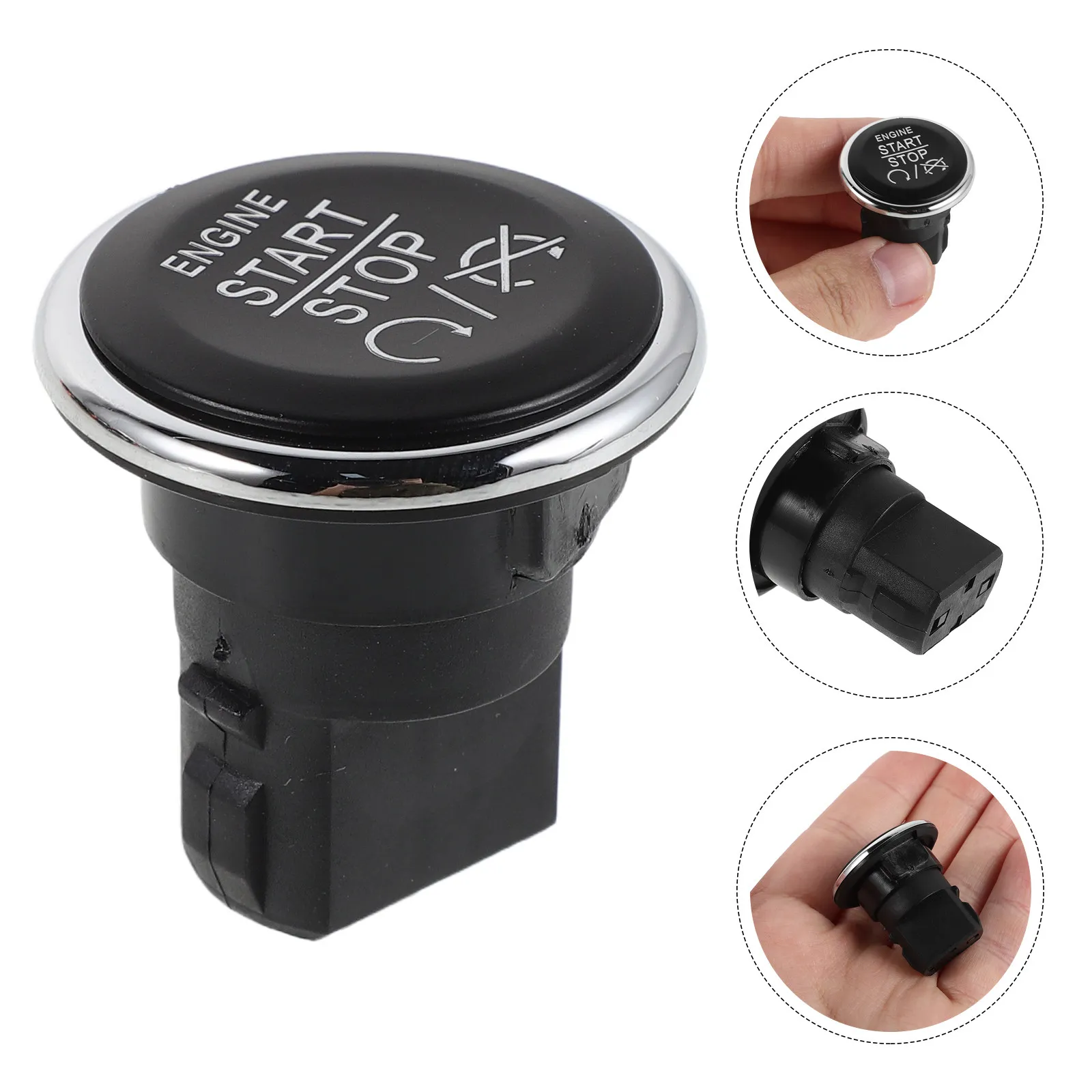 Engine Start Stop Button Switch ABS Material Compatible Instant Car Ignition Push Starter Replacement