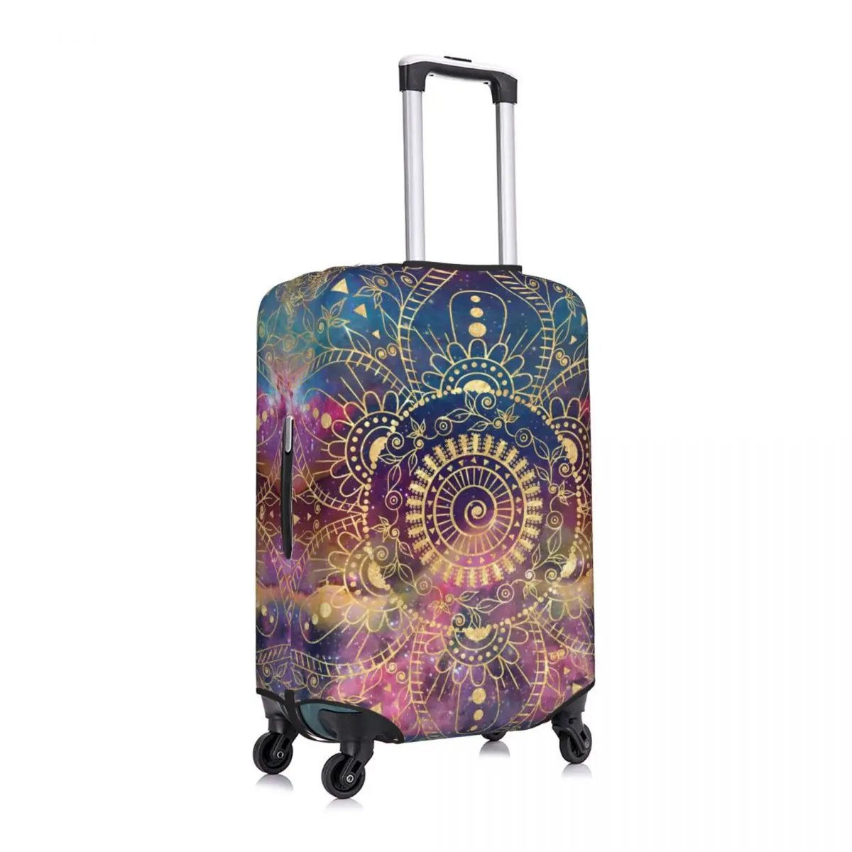 Nebula Mandala Suitcase Cover Gold Watercolor Floral Practical Business Protector Luggage Supplies Holiday