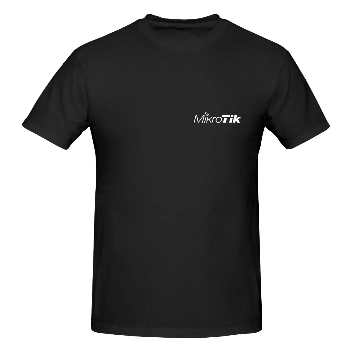 

High Quality 100% Cotton MikroTik Logo Men's Basic Short Sleeve T-Shirt