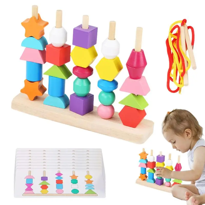 

Shape Matching Toys Montessori Shape Sorting Toys Colors Stacking Toy For Home Kindergarten Early Education Toys For Boys &