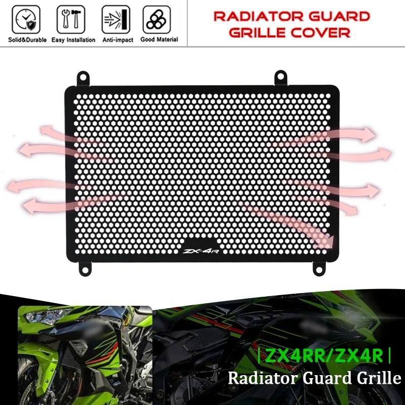 

Fit For Kawasaki Ninja ZX-4R ZX-4RR ZX4RR ZX4R 2023 2024 Motorcycle Accessories CNC Radiator Guard Grille Guard Cover Protector