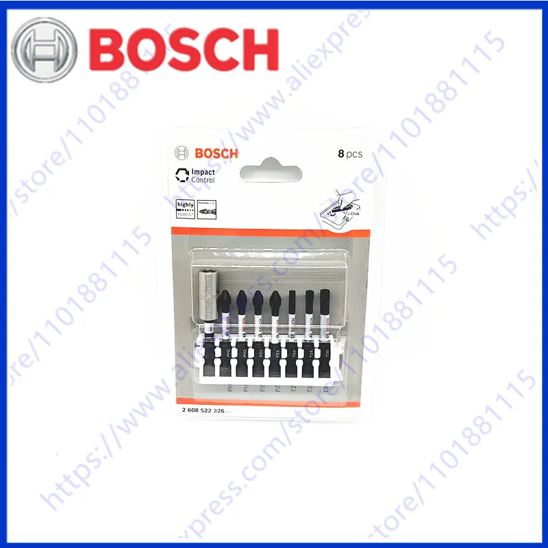 impact control drill bit set 50 mm 2608522326 for Bosch PH2 PZ2  T20 T25 T30 magnetic support for electric drill