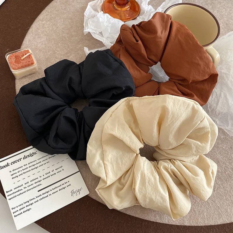 1pc New Korean style fluffy cloud shaped large intestine headband with French laziness and retro style headband