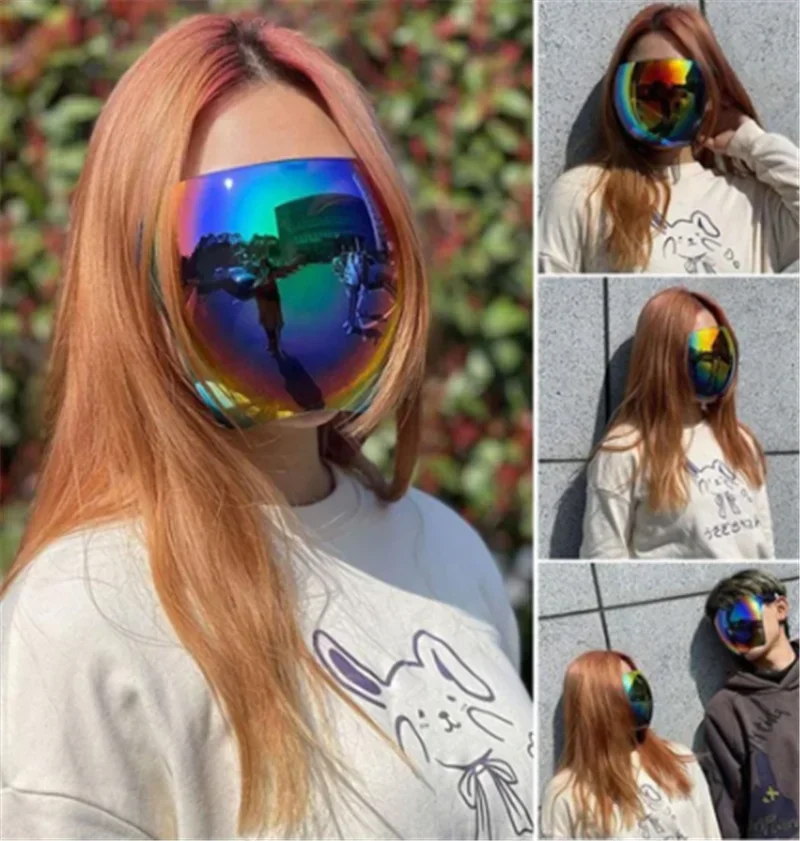 Schutzbrille für Gesichtsschutz, für Damen und Herren, vollflächig bedeckt, sphärische Linse, Anti-Spray, Sicherheits-Fahrrad-Sonnenbrille – Detail 1