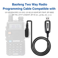USB Programming Cable with CD for Baofeng UV-5R/82/888S/UV-S9PLUS/UV-13/16/17/21 Pro & Quansheng UV-K5/5R Plus Walkie Talkie