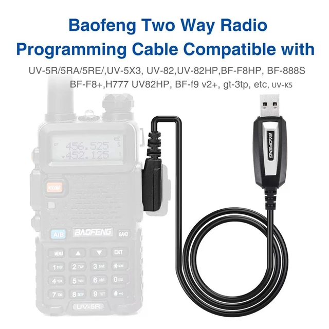 Kabel USB do programowania radiotelefonów Baofeng UV-5R/82/888S/UV-S9PLUS/UV-13/16/17/21 Pro i Quansheng UV-K5/5R Plus