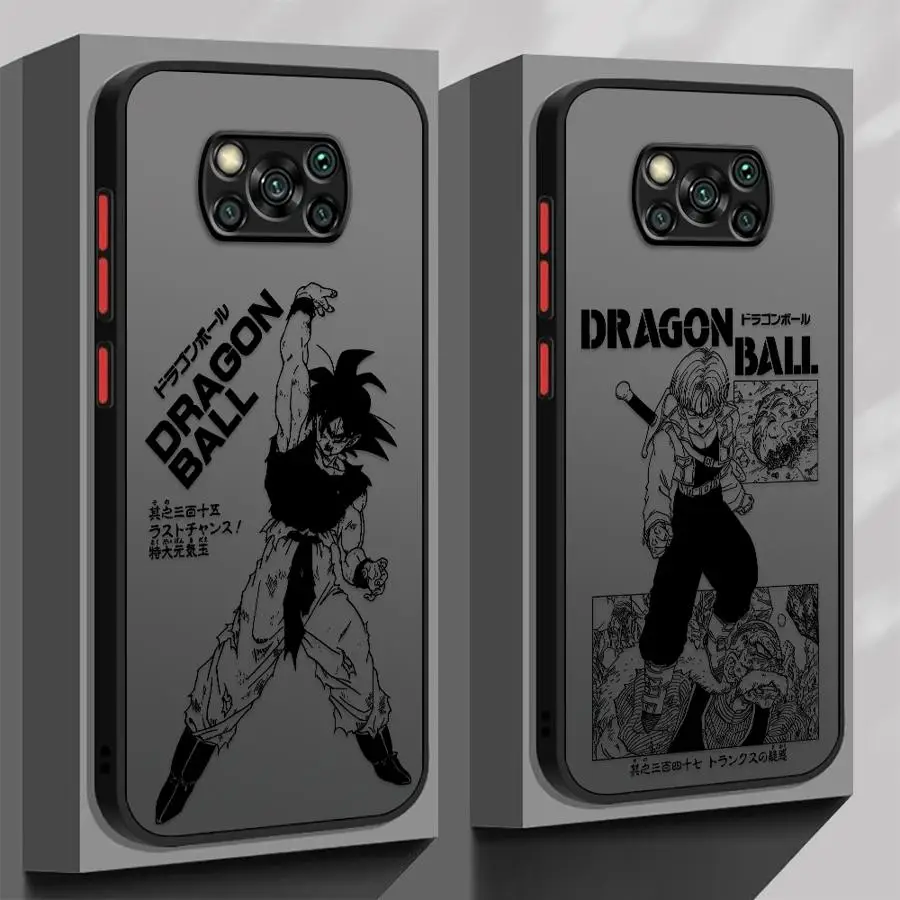 Dragon Ball Comics Vegeta Gohan Capa para Xiaomi Poco F3 X3 NFC C50 M5s C40 X3 X4 X5 Pro C51 Capa traseira para telefone