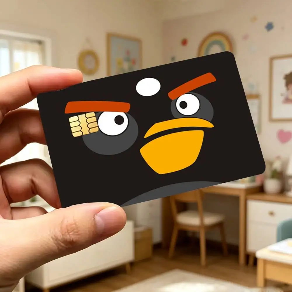 B-BIRD Game A-Angry-y B-Bird-S Stickers Credit Debit Card Film Skin Sticker Credit Card Skin Stickers