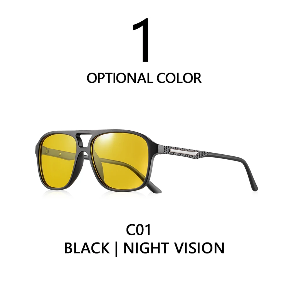 CRIXALIS Pilot Vintage Quadrat Sonnenbrille Männer Frauen Retro Fahren Nachtsicht Sonnenbrille Weibliche Luxus Designer Shades UV400 – Detail 5
