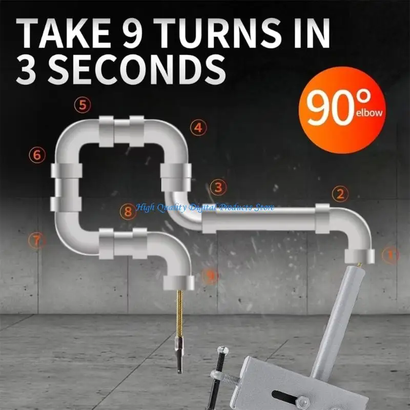 

U2JE Professional Electrician Wire Fishing Tool 50ft Steel Line For Pipe Installation