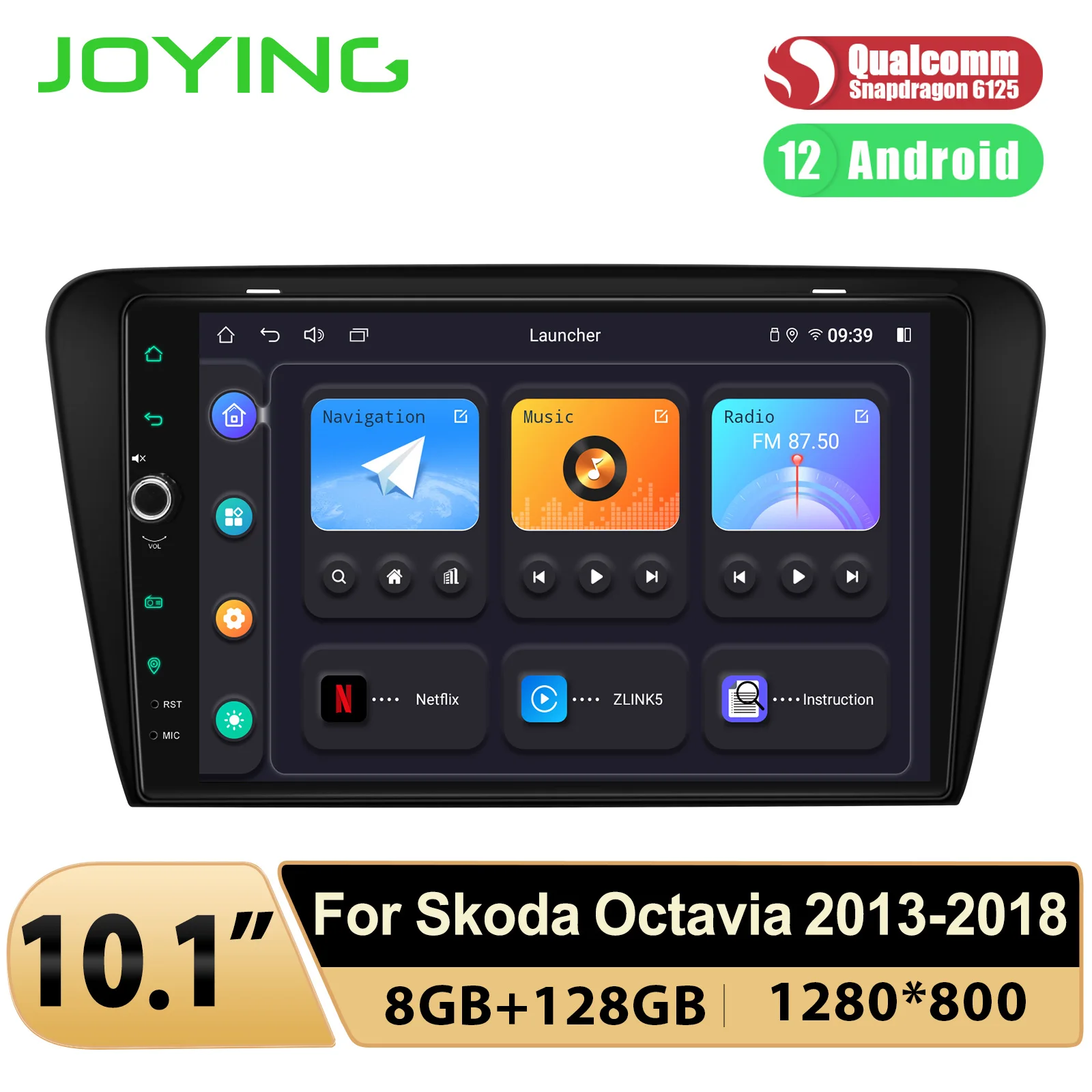 

JOYING 10"Android Head Unit Car Radio Stereo GPS Navigation For Skoda Octavia 2013 2014 2015 2016 2017 2018 With Canbus Carplay