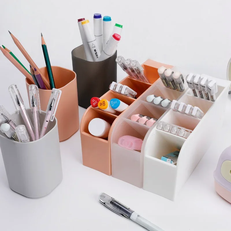 Creative Hollow Pen Pencil Pot Holder Brush Storage Desktop Rack Student Gift Storage Rack Box Stationery Holder Office Supplies