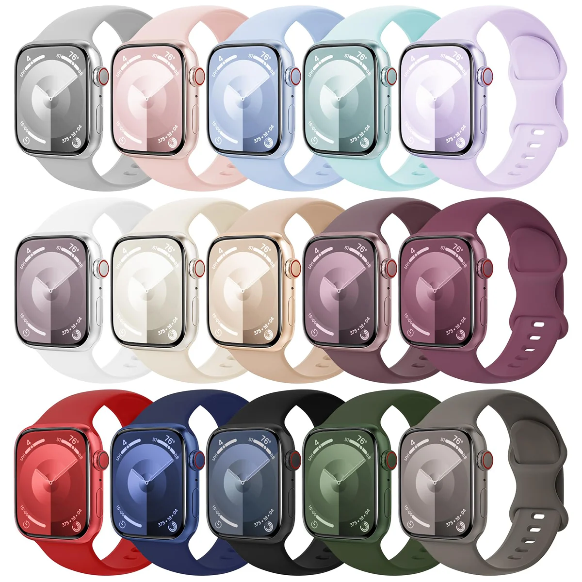

Силиконовый ремешок для Apple Watch, ремешок 44 мм, 45 мм, 40 мм, 41 мм, 42-38 мм, 45 мм, спортивный браслет iwatch series 8 7 6 5 4 3 SE 9 Ultra 2 49 мм