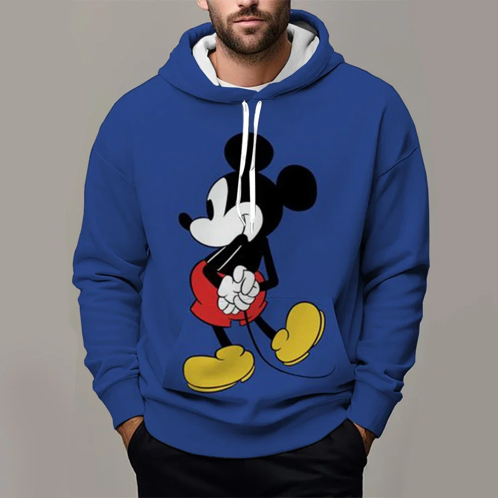 Disney moletom com capuz masculino miniso meninos meninas pulôver 3d impresso mickey mouse moletom com capuz masculino casual roupas masculinas de grandes dimensões