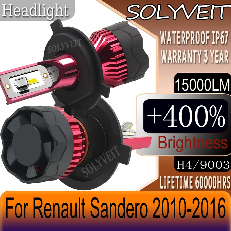 

Long-Distance Beam See Further React Earlier warranty H4 LED HEADLIGHT FOR Renault Sandero 2010 2011 2012 2013 2014 2015 2016