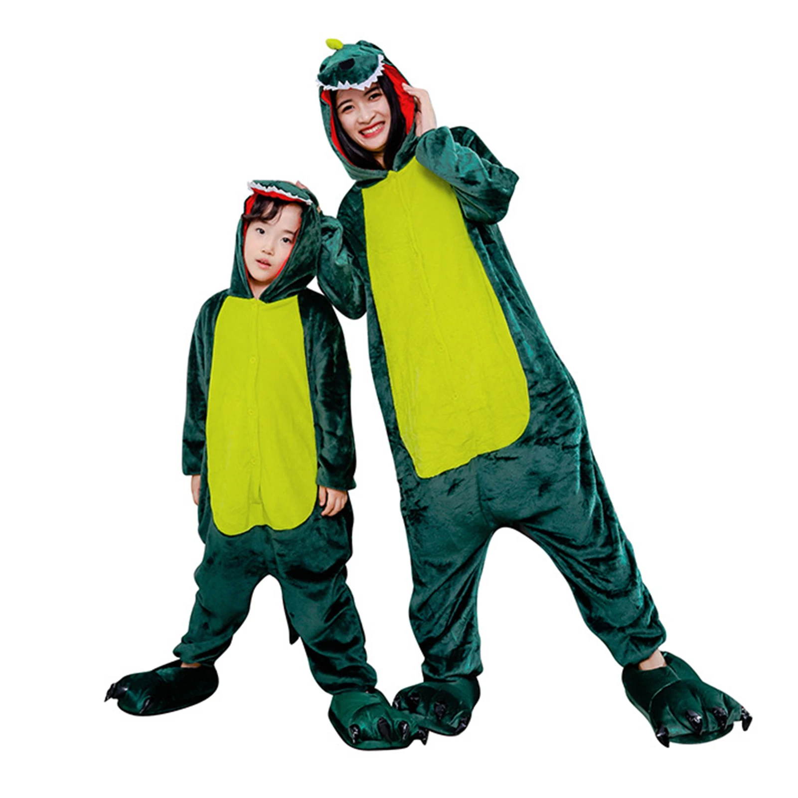 Pyjama une pièce dinosaure mignon pour femmes et hommes, vêtements de nuit faciles à laver, vêtements de cosplay