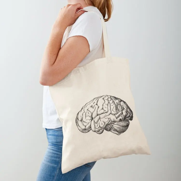 

Anatomical human brain drawing Tote Bag supermarket folding bag great bag tote woman Customizable tote