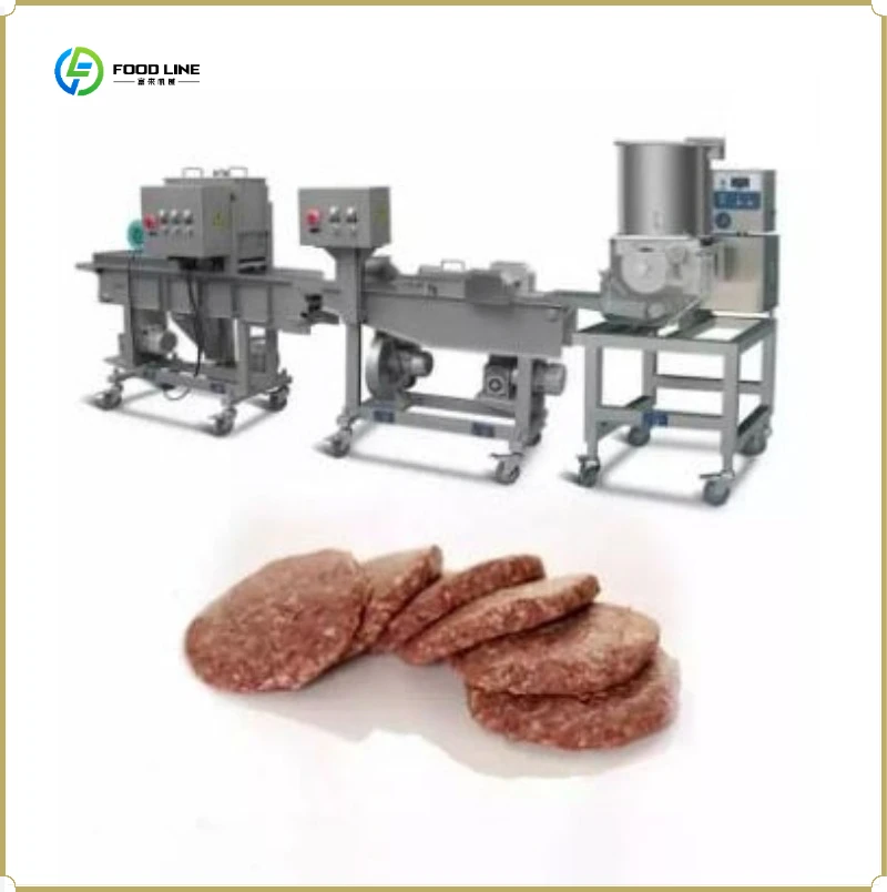 Automatic Meat Pie Making Machine Burger Patty Maker Chicken Nuggets Processing Production Line FL Customized