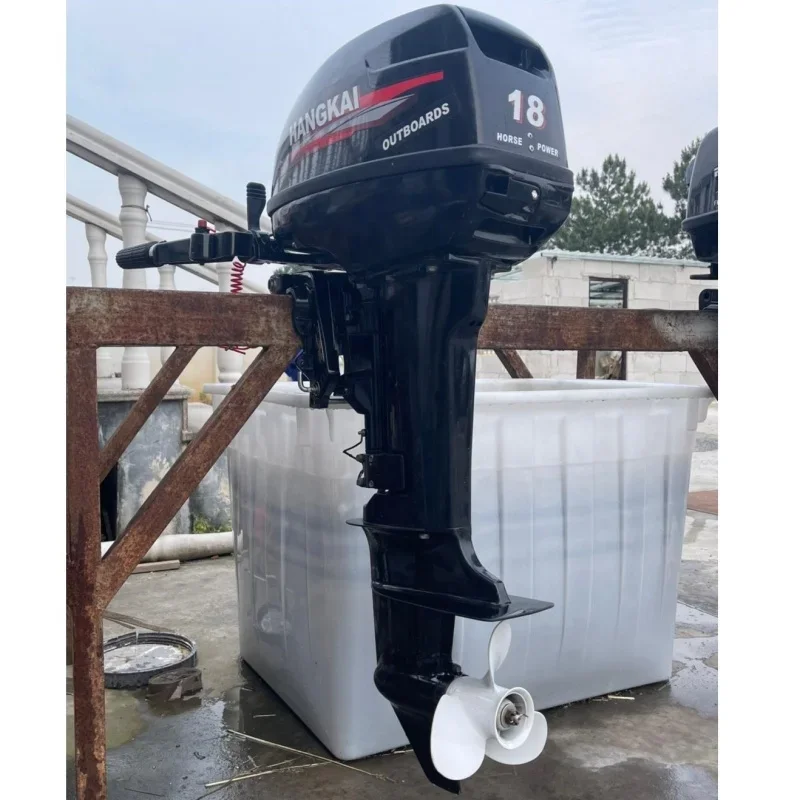 Wholesale 18HP Outboard Motors 2 Cylinder 2 Stroke Portable Gasoline Motor Marine Engine Chinese Brand For Sale