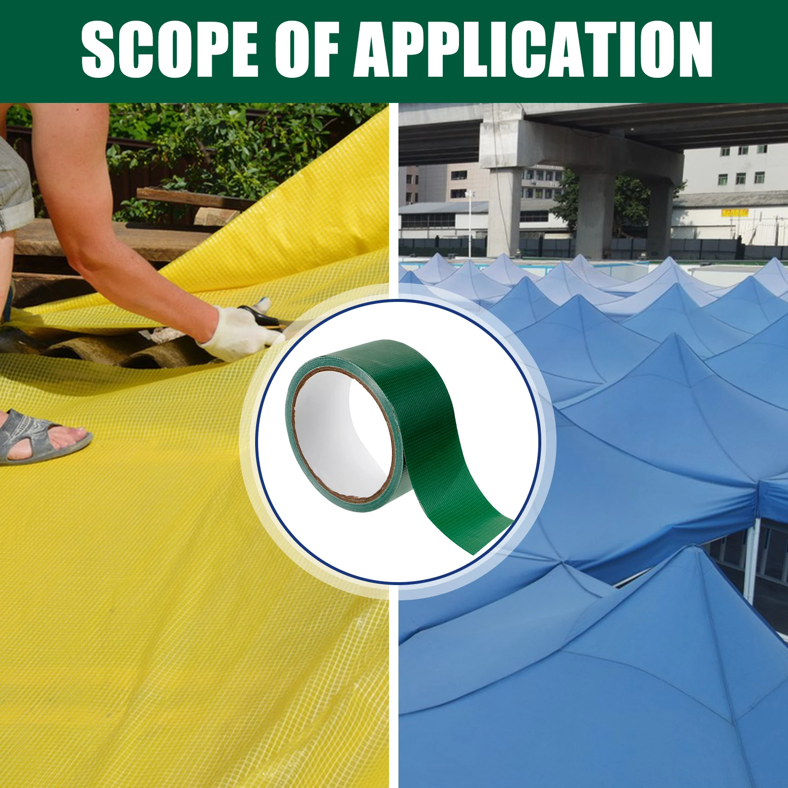 

Waterproof Tape Greenhouse Repair Plastic Awning for Tarp Supplies Sheeting Truck