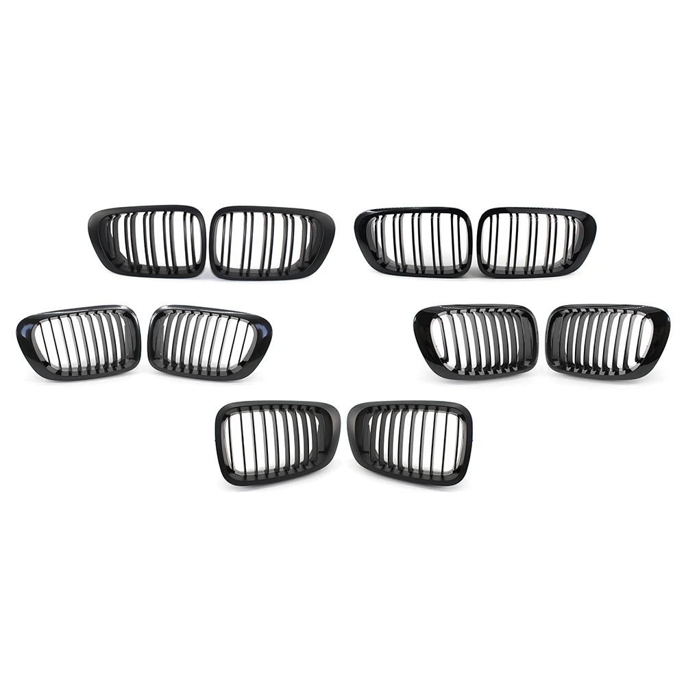 1Pair Car Front Kidney Bumper Grille Grill Kits For BMW 3 Series E46 1999-2003 & M3 Coupe/Cabrio 2001-2006